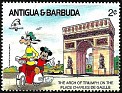 Antigua and Barbuda 1989 Walt Disney 2 ¢ Multicolor Scott 1208. Antigua & Barbuda 1989 Scott 1208 Walt Disney Arch of Triumph Paris. Subida por susofe